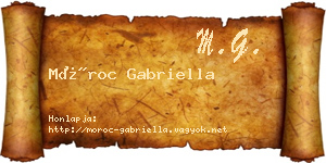 Móroc Gabriella névjegykártya